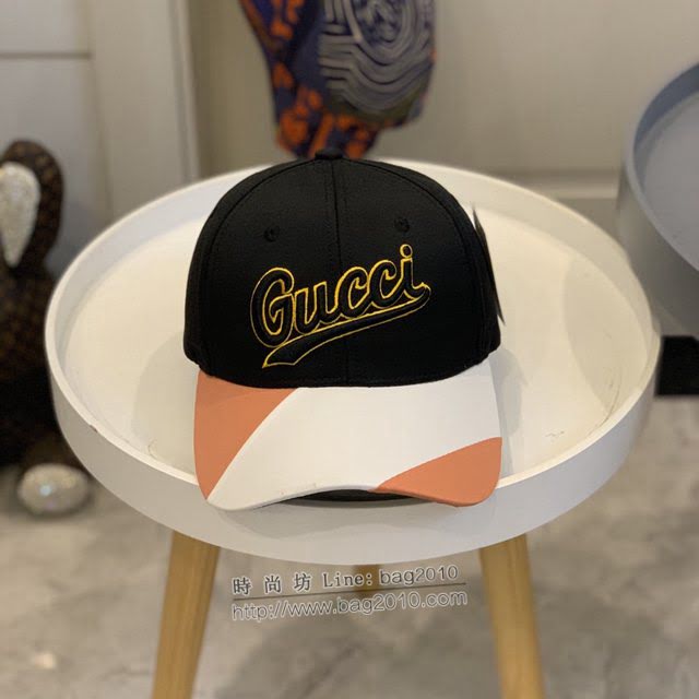 Gucci爆款男士帽子 古馳拼接經典棒球帽鴨舌帽  mm1703